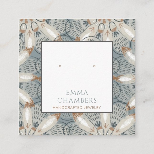 Boho Abstract Shapes Earring Display Card (Front)