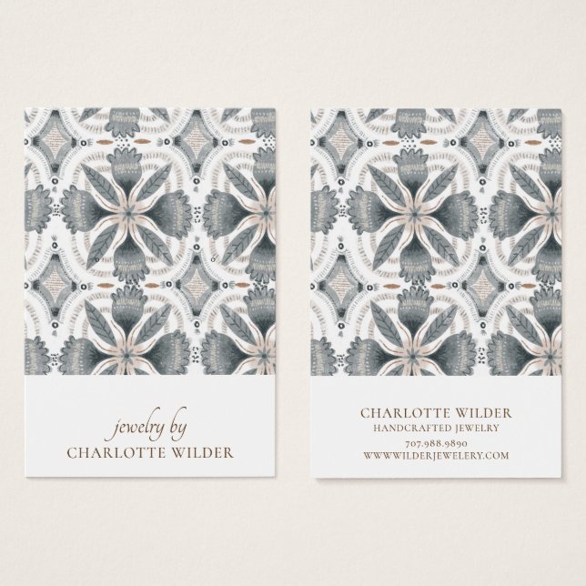 Boho Abstract Shapes Earring Display Card (Front & Back)