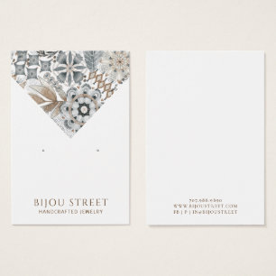 Boho Abstract Shapes Earthy Earring Display Card