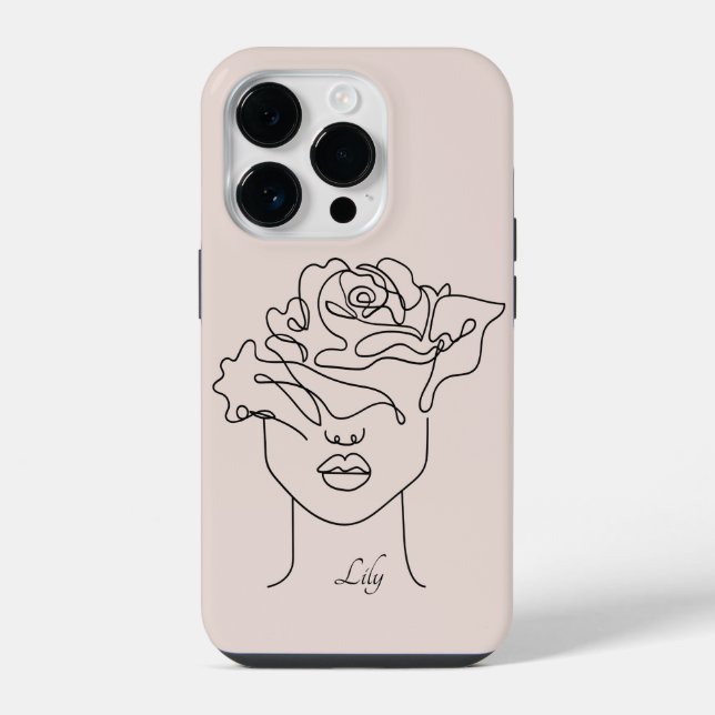 Boho Abstract Simple Line Art, Boho Chic  iPhone Case (Back)
