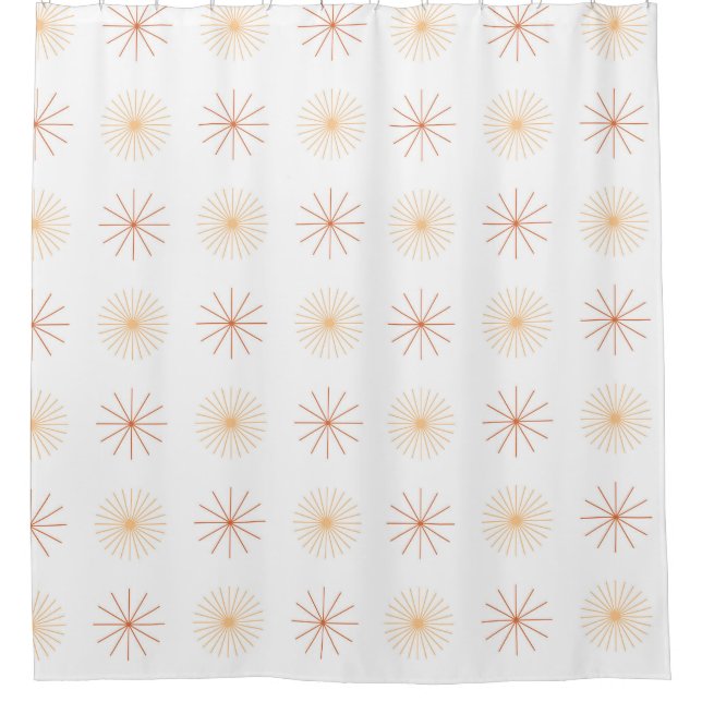 Boho abstract sun starburst peach orange white (Front)
