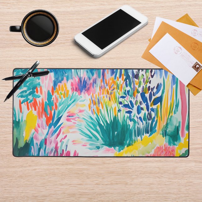 Boho Abstract Wildflower Garden Desk Mat (Creator Uploaded)