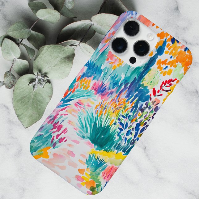 Boho Abstract Wildflower Garden iPhone Case (Creator Uploaded)