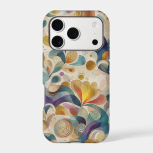 Boho Abstrait Aquarelle Floral Tourbillon Or Sarce