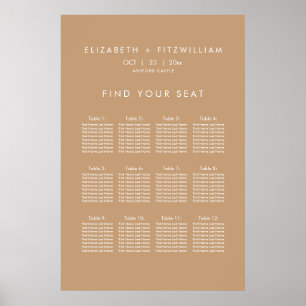 Boho Abstrait   Poster du Mariage de la Faune