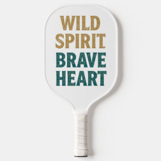 Boho Adventure Wild Spirit Brave Heart Pickleball Paddle