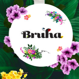 Boho Aesthetic Filipino Bruha Round Keychain