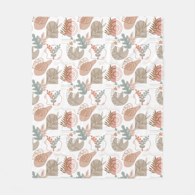 BOHO Aesthetic Pattern A11 Fleece Blanket (Front)