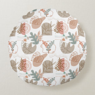 BOHO Aesthetic Pattern A11 Round Pillow