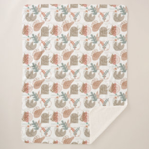 BOHO Aesthetic Pattern A11 Sherpa Blanket