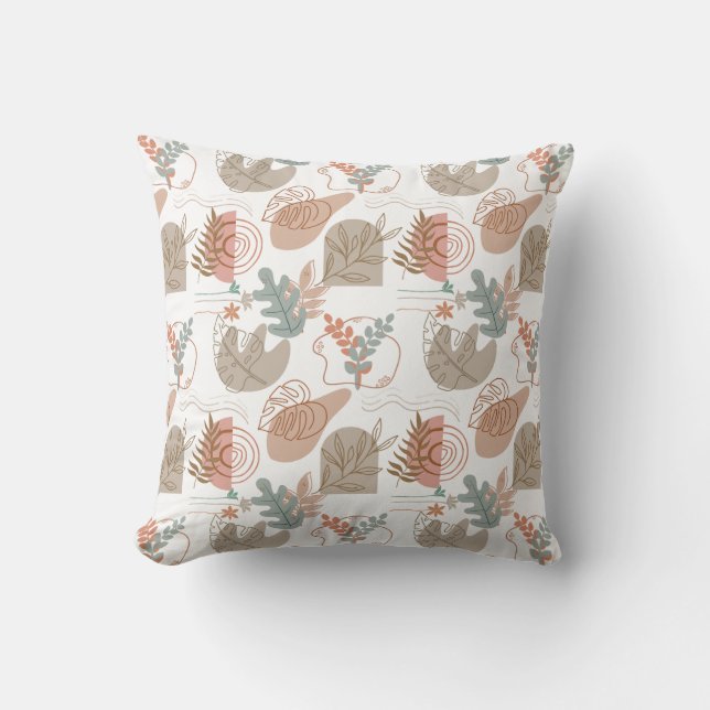 BOHO Aesthetic Pattern A11 Throw Pillow (Front)