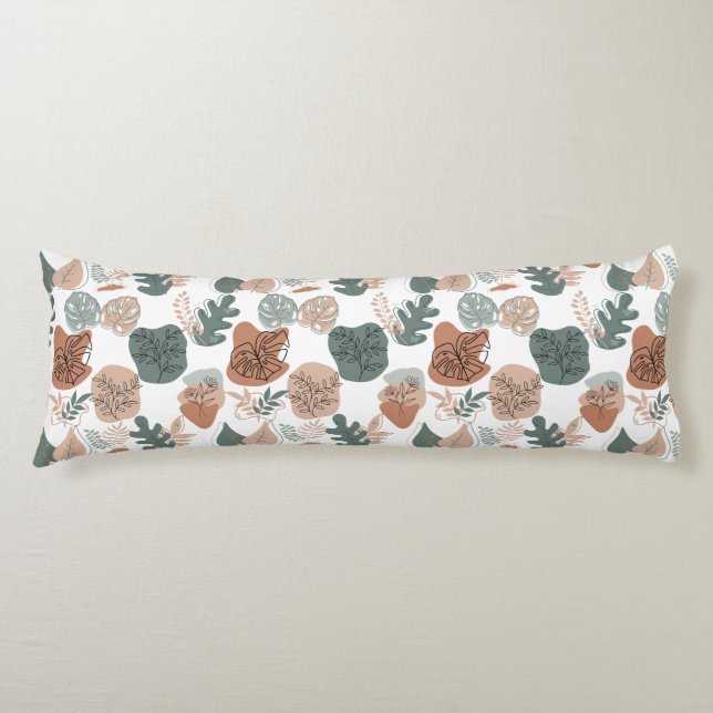 BOHO Aesthetic Pattern A12x4.white Body Pillow (Front)