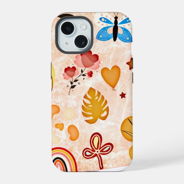 Boho Aesthetic Stickers Collage Phone Case (Back)