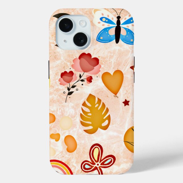 Boho Aesthetic Stickers Collage Phone Case (Back)