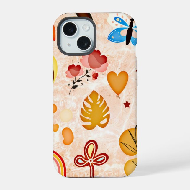 Boho Aesthetic Stickers Collage Phone Case (Back)
