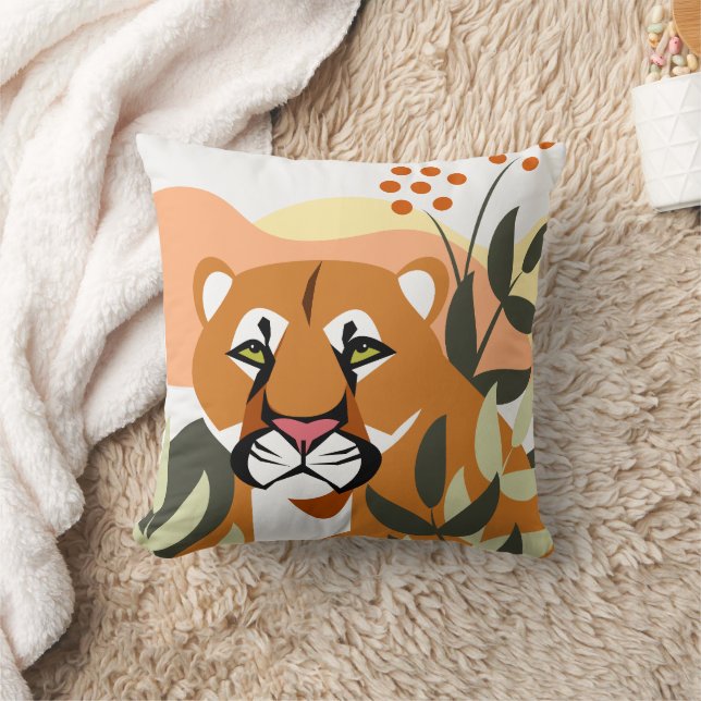 Boho Animal Throw Pillow (Blanket)