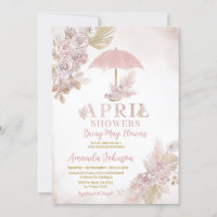 Boho April Showers Bring May Pink Flowers