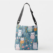 Boho aqua mignon sac carrosserie de chat avec brac