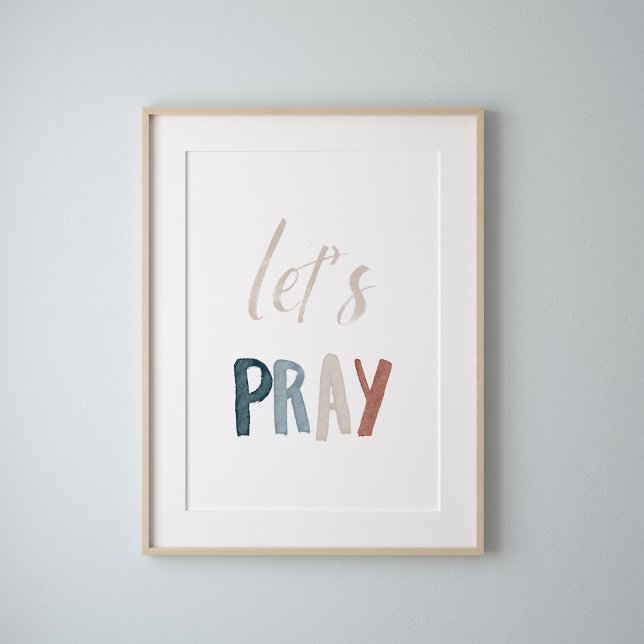 Boho aquarelle laisse prier poster (Créateur téléchargé)