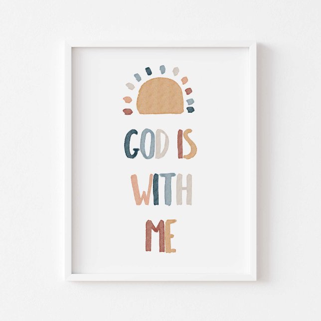 Boho arc-en-ciel Dieu avec moi poster (Créateur téléchargé)