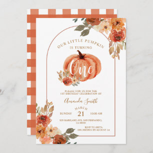 Boho Arch Automne Anniversaire Floral Invitation