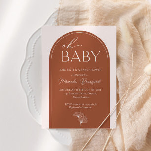 Boho Arch Baby Shower Invitation