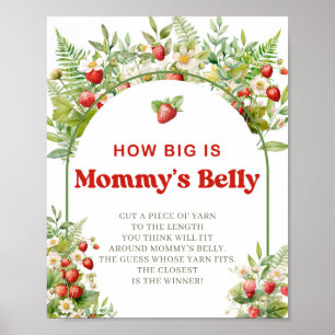 Boho Arch Berry Sweet How big Mommy's belly game Poster