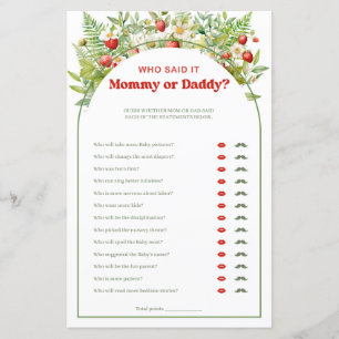 Boho Arch Berry Sweet Strawberry Mommy or Daddy 