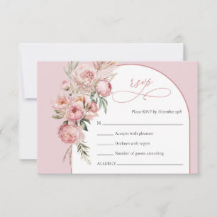 Boho arch brush pampas herbe rsvp carte