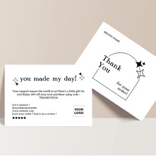 Boho Arch Business Thank You Card