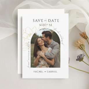Boho Arch  Floral Wedding Save the Date