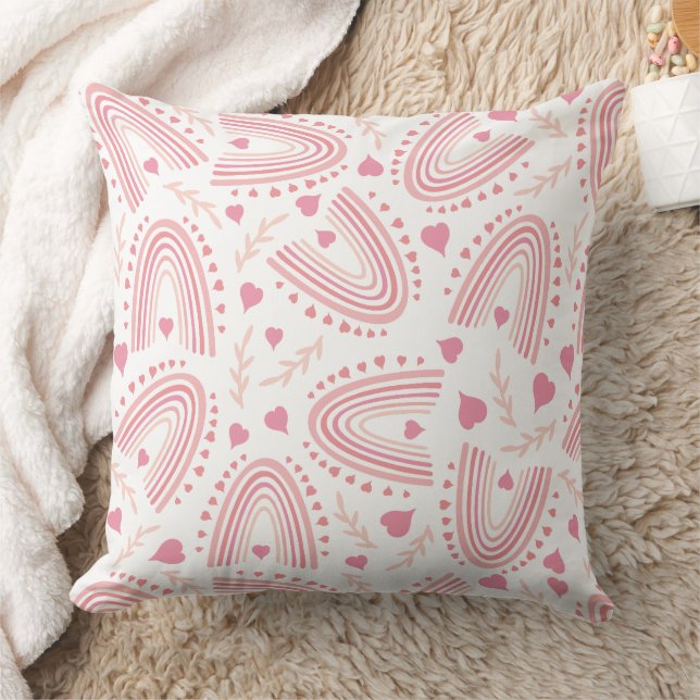 Boho Arch Geometric Pattern Throw Pillow (Blanket)