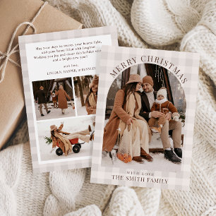 Boho Arch Holiday Photo Card, Merry Christmas Card