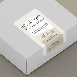 Boho Arch Neutrals Monogramme Business Box Seal