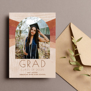 Boho Arch Photo Girl High School Graduation