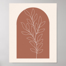 Boho Arch Plant Outline 1 Poster