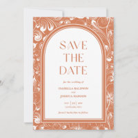 Boho Arch Terra Cotta Save the Date