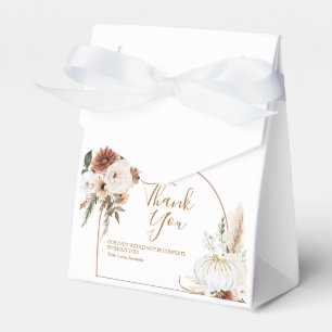 Boho Arch White Pumpkin Fall in love Favour Box
