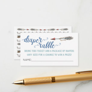 Boho Arrow Diaper Raffle Ticket Enclosure Card