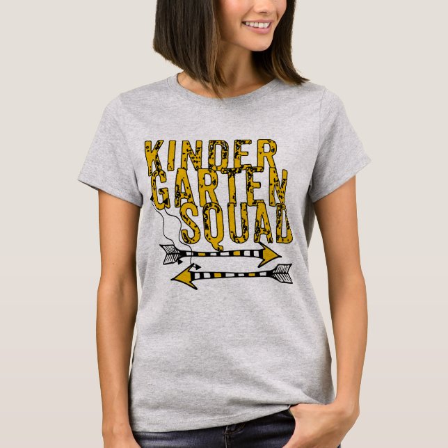 Boho Arrows Kindergarte Squad Personalized T-shirt (Front)