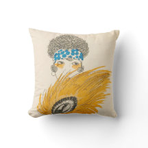 Boho, Art Deco, Cotton Throw Pillow