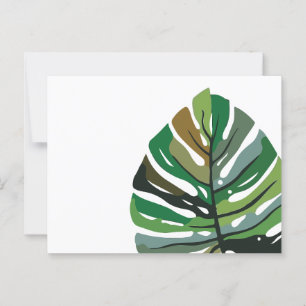 Boho art leaf postcard