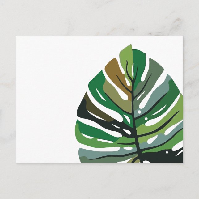 Boho art leaf  postcard (Front)