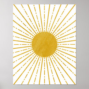 Boho Art Poster, Boho Wall Art, Sun Wall Art