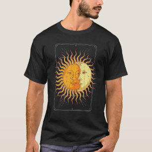 Boho Astronomy Celestial Body Sun Crescent Moon As T-Shirt