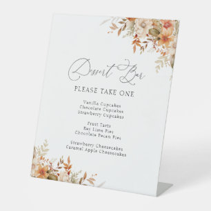 boho automne automne florales dessert bar panneau