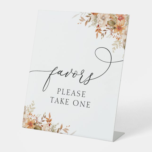 boho automne automne florales faveurs signe (Recto)