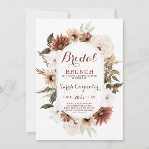 Boho Automne Bridal Brunch Shoch Invitation