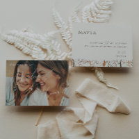 Boho Autumn Beige Faded Photo Matron of Honour Car