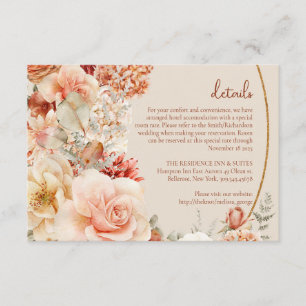 Boho autumn garden spices orange blush details enclosure card
